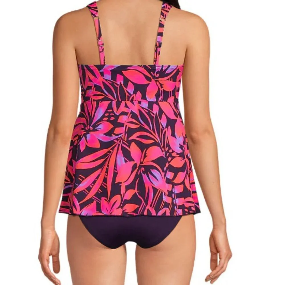 Flutter Scoop Neck Tankini - Size: Extra Small - NWT